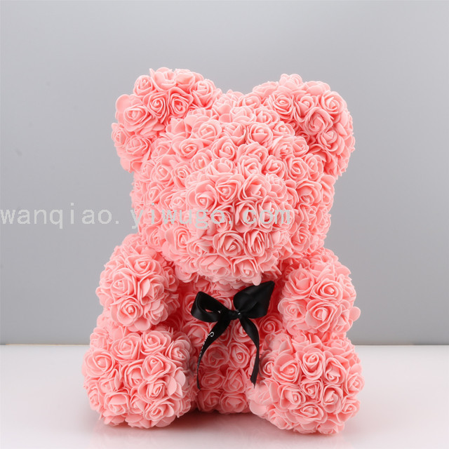 Simulation Foam Rose Bear PE Valentine&#039;s Day Unicorn Soap Flower 25cm Gift Rose Wedding Gift Box