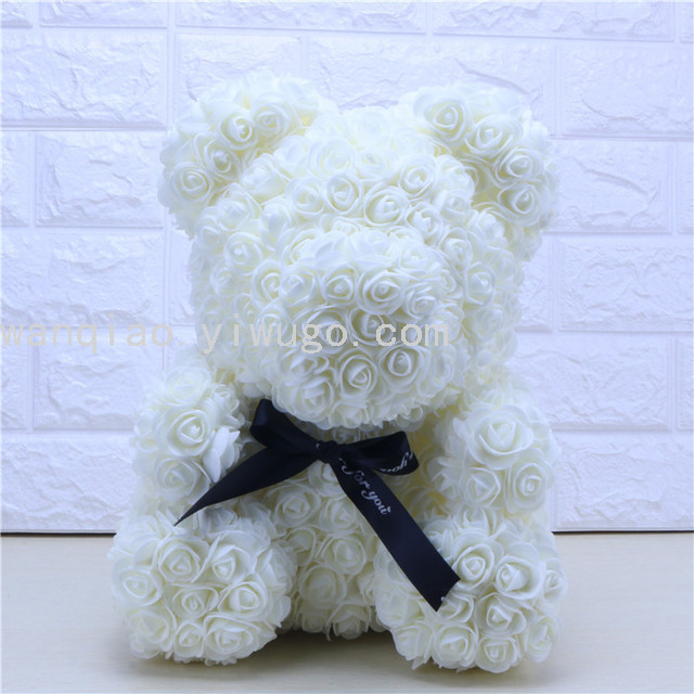 Simulation Foam Rose Bear PE Valentine's Day Unicorn Soap Flower 25cm Gift Rose Wedding Gift Box