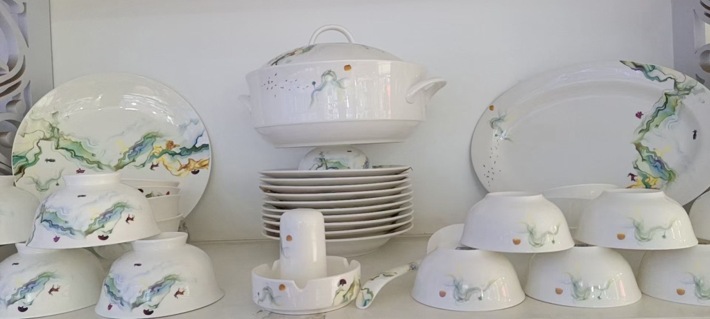 56 Skull Ceramic Tableware Set Ceramic Bowl Ceramic Plate Ceramic Bowl Ceramic Plate Wedding Gift Housewarming