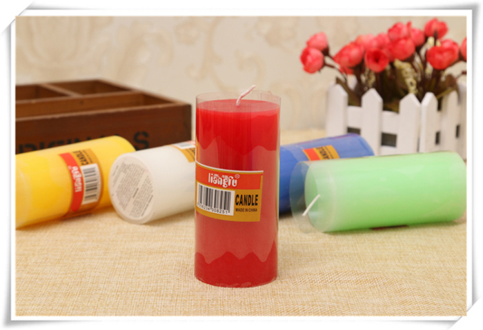 Smokeless and tasteless color cylindrical candles wedding candles European candles 5 * 10