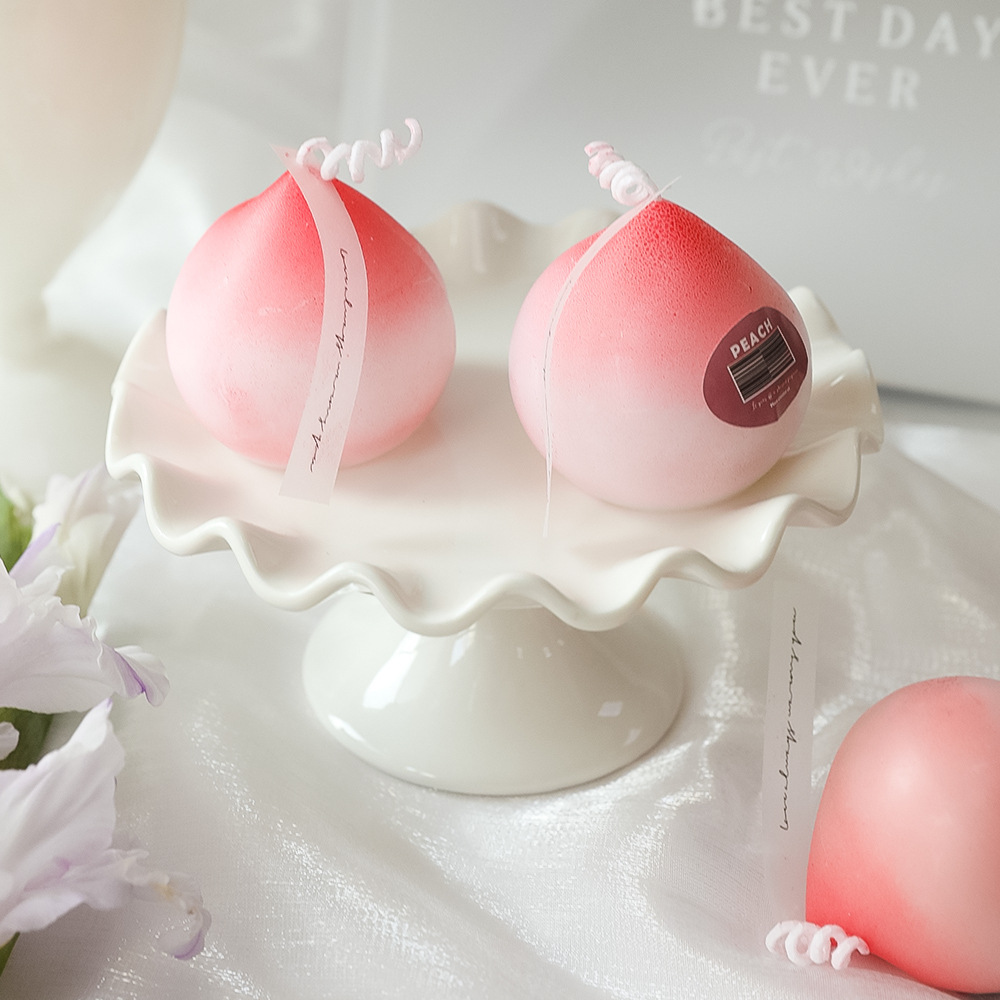   Wedding Gift Peach Aromatherapy Candle Cross-Border Handmade Fragrance Set Gift Box Fruit Candle Wedding candles