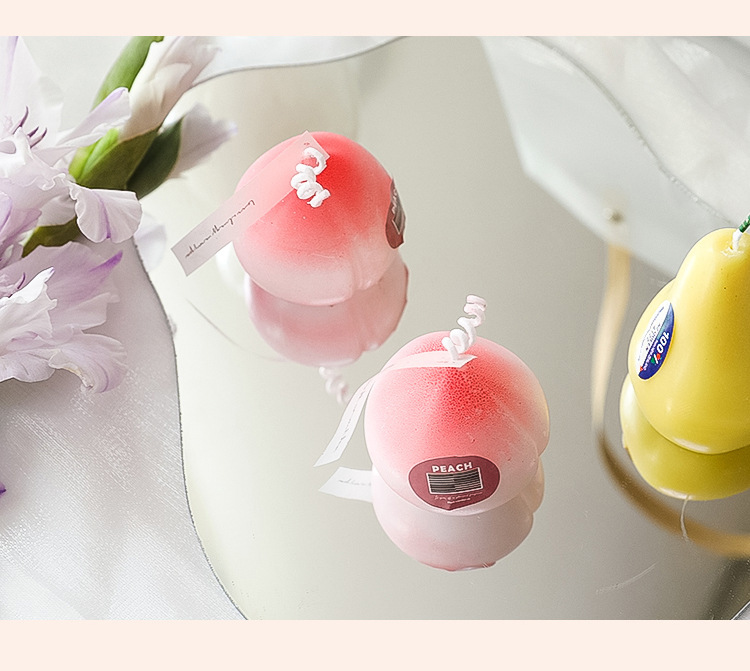   Wedding Gift Peach Aromatherapy Candle Cross-Border Handmade Fragrance Set Gift Box Fruit Candle Wedding candles