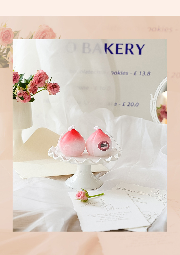   Wedding Gift Peach Aromatherapy Candle Cross-Border Handmade Fragrance Set Gift Box Fruit Candle Wedding candles