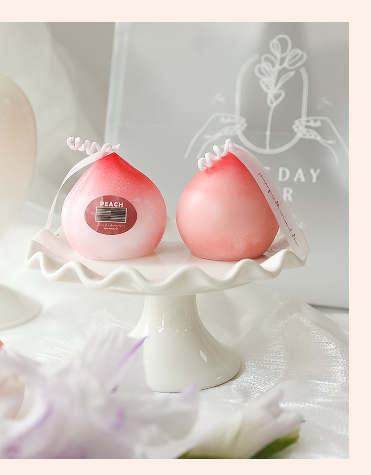   Wedding Gift Peach Aromatherapy Candle Cross-Border Handmade Fragrance Set Gift Box Fruit Candle Wedding candles