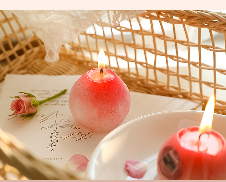   Wedding Gift Peach Aromatherapy Candle Cross-Border Handmade Fragrance Set Gift Box Fruit Candle Wedding candles