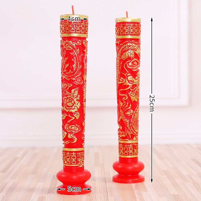 Wholesale Wedding Celebration Supplies Wedding Room Decoration Layout Creative Wedding Dragon and Phoenix Candles Red Candle Chinese Wedding Candles