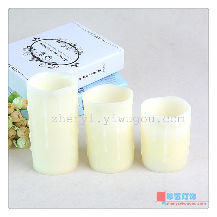 Simulation of swinging flame LED paraffin electric based lamp wedding candles