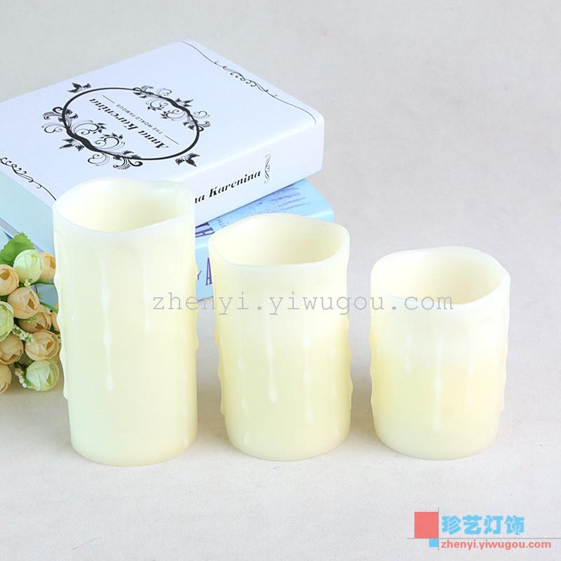 Simulation of swinging flame LED paraffin electric based lamp wedding candles