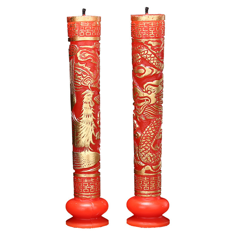 Bridal Chamber Layout Xi Character Pair Candle Wedding Chinese Bridal Room Wedding Candle Wholesale Wedding candles