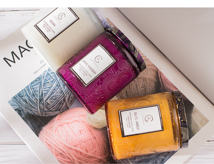  Glass Cup Wax Fragrance Candle DIY Handmade Wedding Birthday Hand Gift Soy Wax Aromatherapy Candle Wedding candles