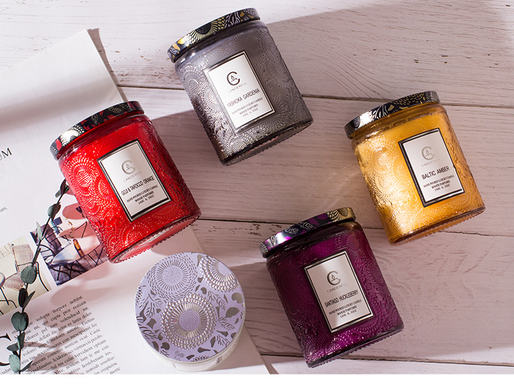  Glass Cup Wax Fragrance Candle DIY Handmade Wedding Birthday Hand Gift Soy Wax Aromatherapy Candle Wedding candles
