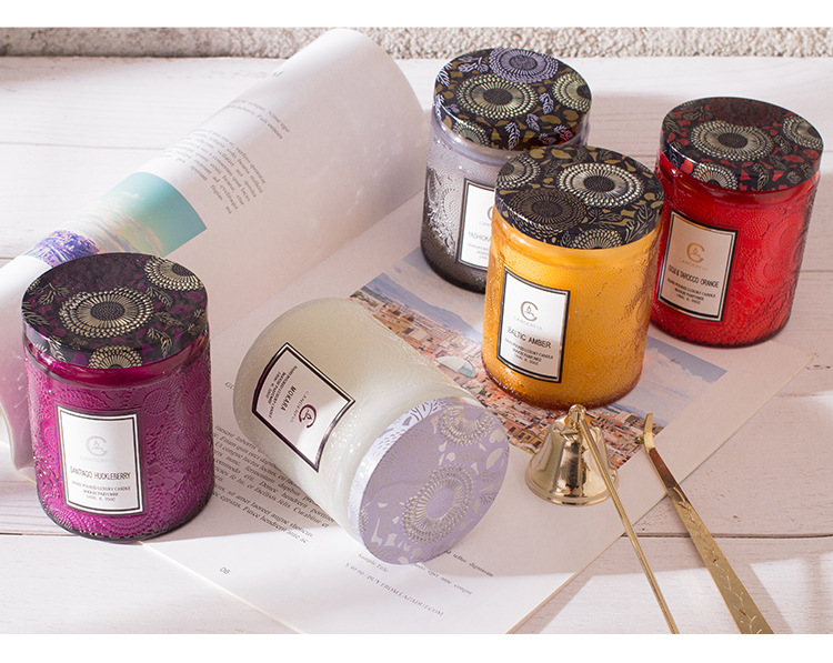  Glass Cup Wax Fragrance Candle DIY Handmade Wedding Birthday Hand Gift Soy Wax Aromatherapy Candle Wedding candles