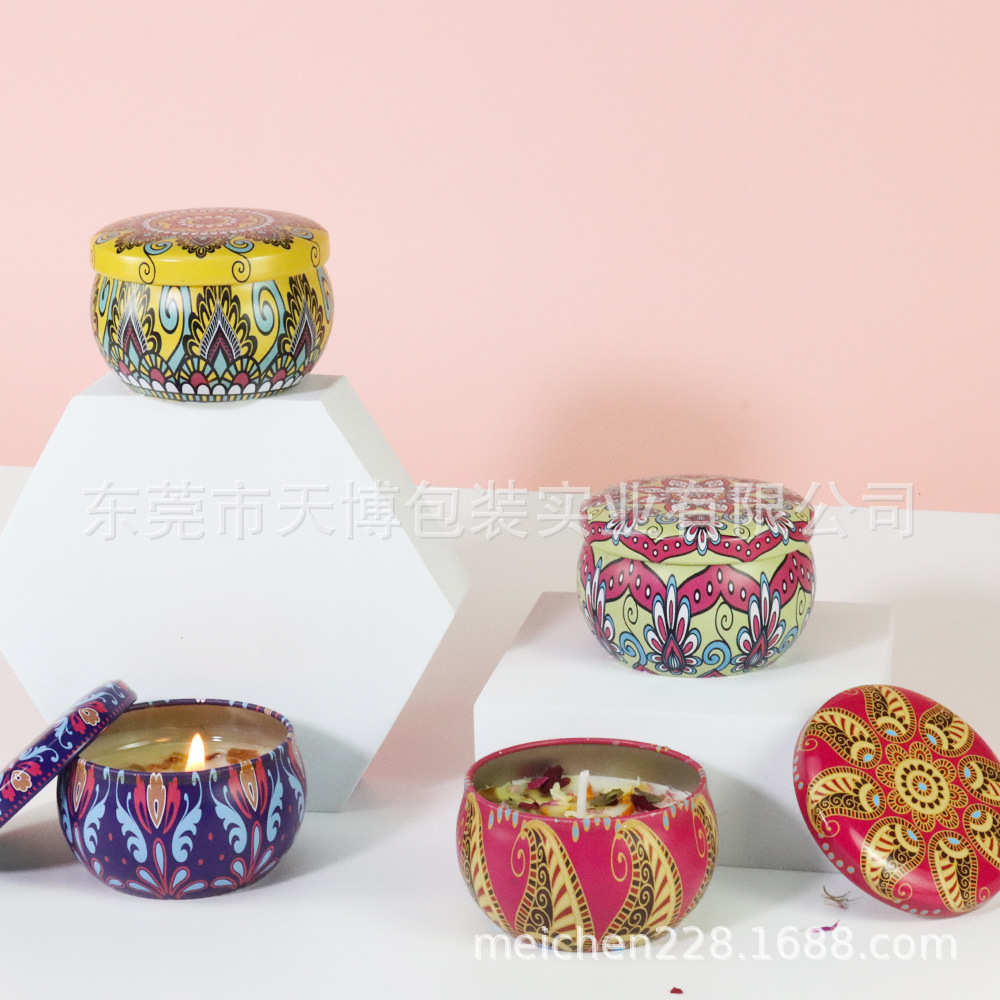 Dried Flower 2 Oz Essential Oil Soy Wax Aromatherapy Candle with Hand Gift Set Spot Ins Fragrance Candle Wedding candles