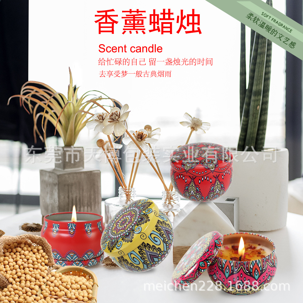 Dried Flower 2 Oz Essential Oil Soy Wax Aromatherapy Candle with Hand Gift Set Spot Ins Fragrance Candle Wedding candles