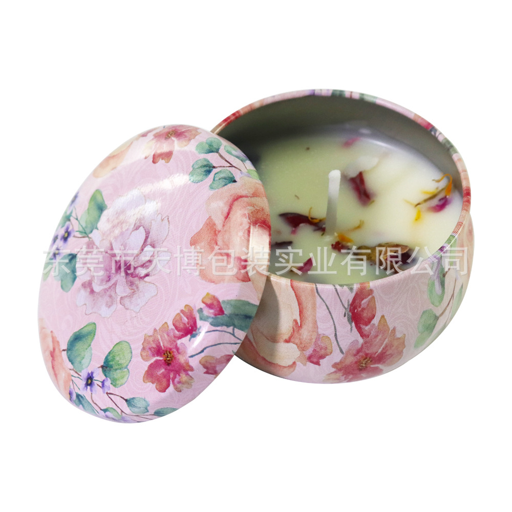 Dried Flower 2 Oz Essential Oil Soy Wax Aromatherapy Candle with Hand Gift Set Spot Ins Fragrance Candle Wedding candles