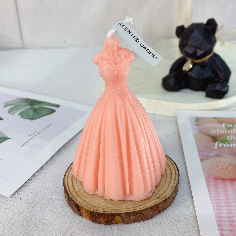 Flame Wedding Dress Aromatherapy Candle Wedding Gift Bride Formal Dress Princess Dress Scented Candle Wedding candles