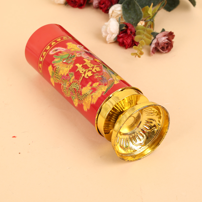 Dragon and phoenix auspicious Chinese worship hall with wedding candles wedding candles wedding room layout
