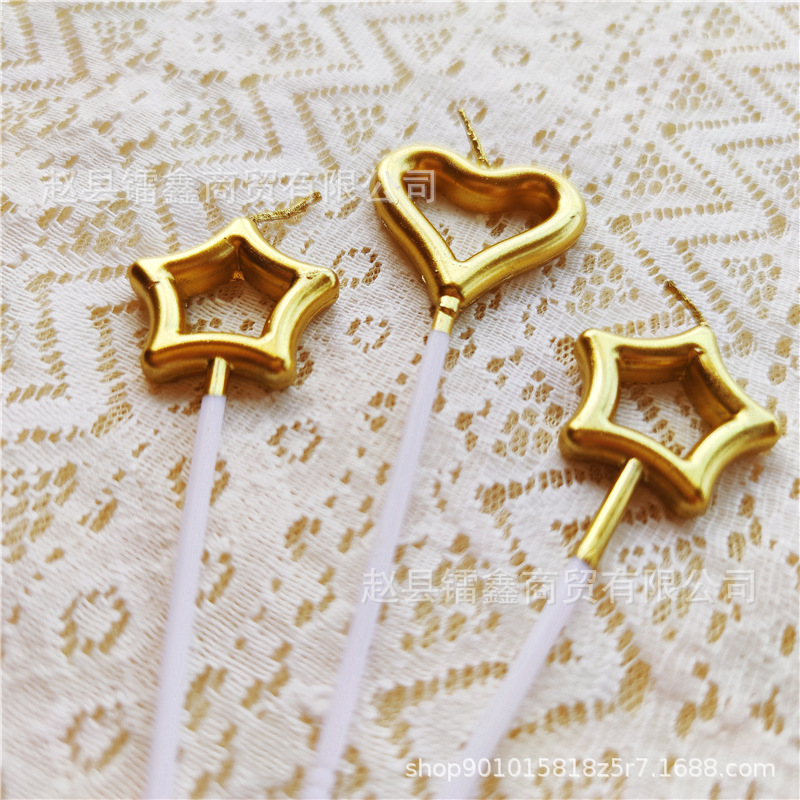  Candle Birthday Party Candle Wedding Supplies Internet Celebrity Proposal Creative Romantic Gold Plated Wedding candles