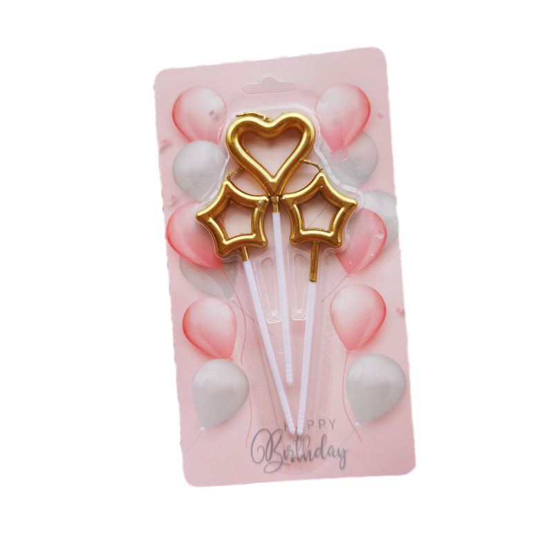  Candle Birthday Party Candle Wedding Supplies Internet Celebrity Proposal Creative Romantic Gold Plated Wedding candles