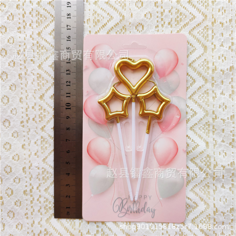  Candle Birthday Party Candle Wedding Supplies Internet Celebrity Proposal Creative Romantic Gold Plated Wedding candles
