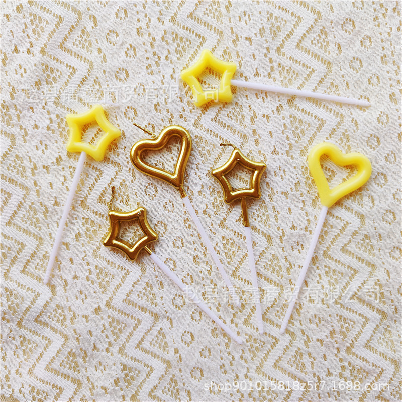  Candle Birthday Party Candle Wedding Supplies Internet Celebrity Proposal Creative Romantic Gold Plated Wedding candles