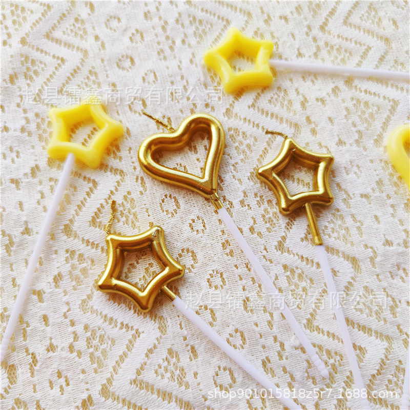  Candle Birthday Party Candle Wedding Supplies Internet Celebrity Proposal Creative Romantic Gold Plated Wedding candles