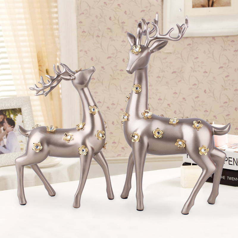 Resin Crafts Sika Deer Home Decorations Living Room Wine Cabinet Decoration Wedding Gifts Gifts Resin Crafts Sika Deer Home Decorations Living Room Wine Cabinet Decoration Wedding Gifts Gifts