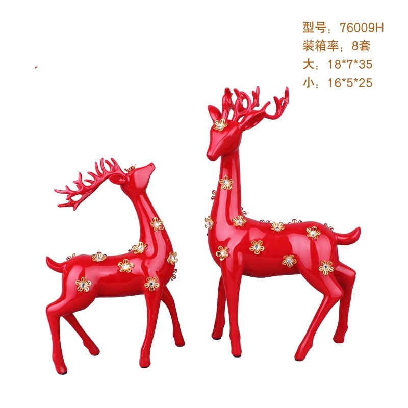 Resin Crafts Sika Deer Home Decorations Living Room Wine Cabinet Decoration Wedding Gifts Gifts