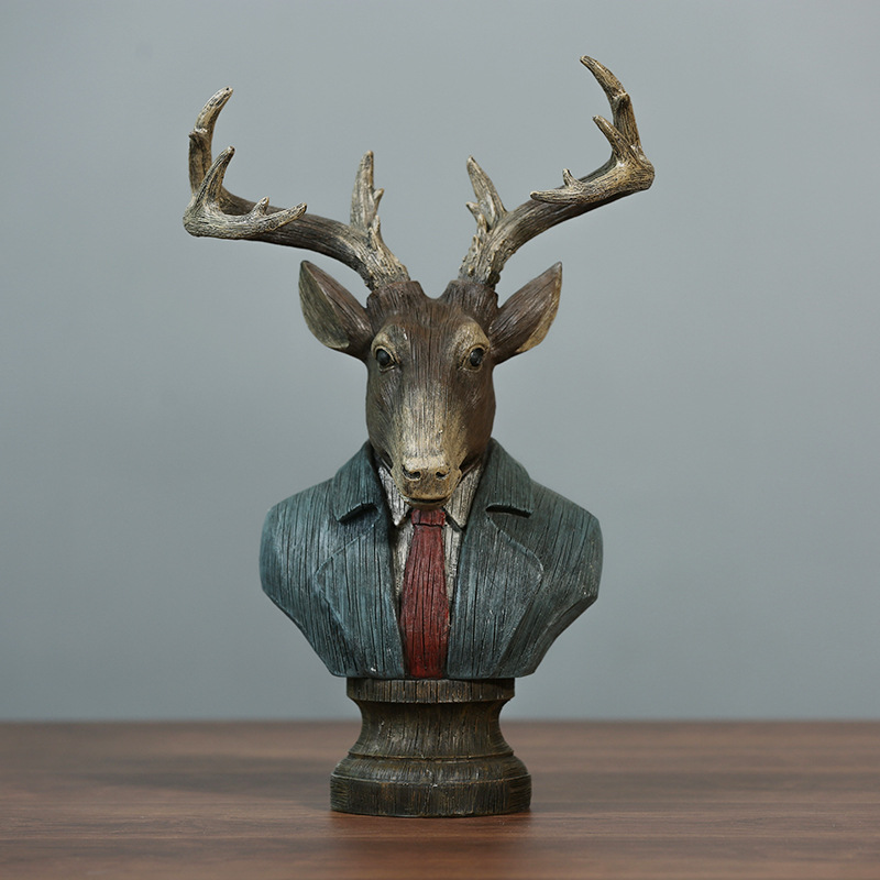 American country living room bar model room creative deer head home decoration crafts wedding gift