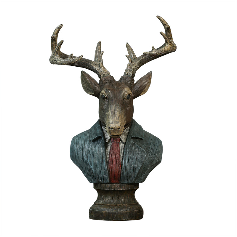 American country living room bar model room creative deer head home decoration crafts wedding gift
