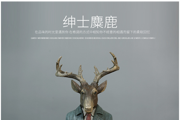 American country living room bar model room creative deer head home decoration crafts wedding gift