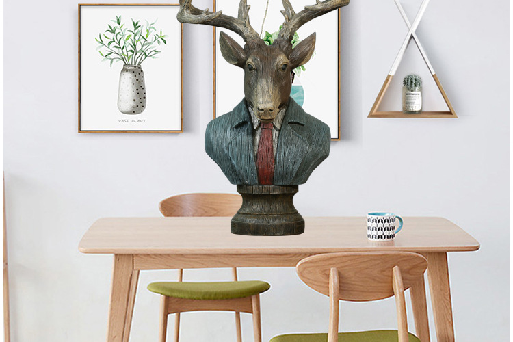 American country living room bar model room creative deer head home decoration crafts wedding gift