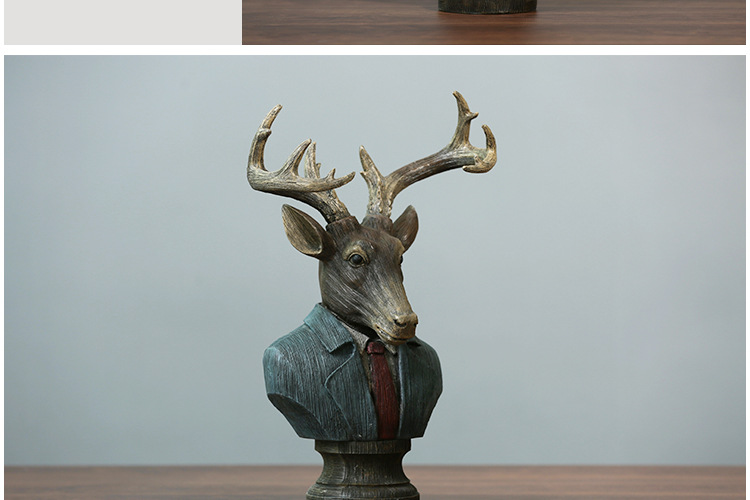 American country living room bar model room creative deer head home decoration crafts wedding gift