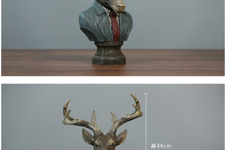 American country living room bar model room creative deer head home decoration crafts wedding gift