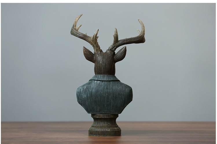 American country living room bar model room creative deer head home decoration crafts wedding gift