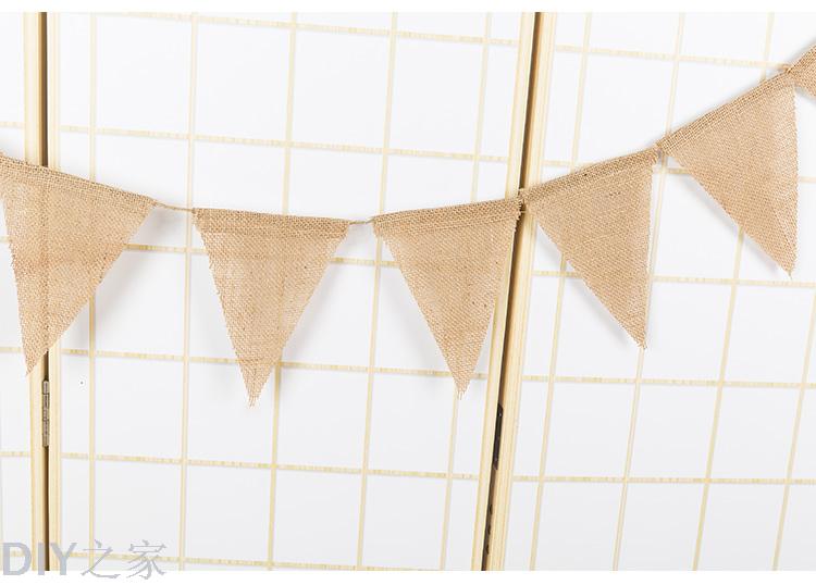 Plate burlap pennant 13 DIY crafts Christmas decorations wedding party flag