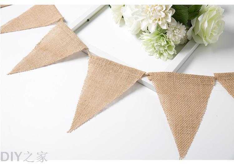 Plate burlap pennant 13 DIY crafts Christmas decorations wedding party flag