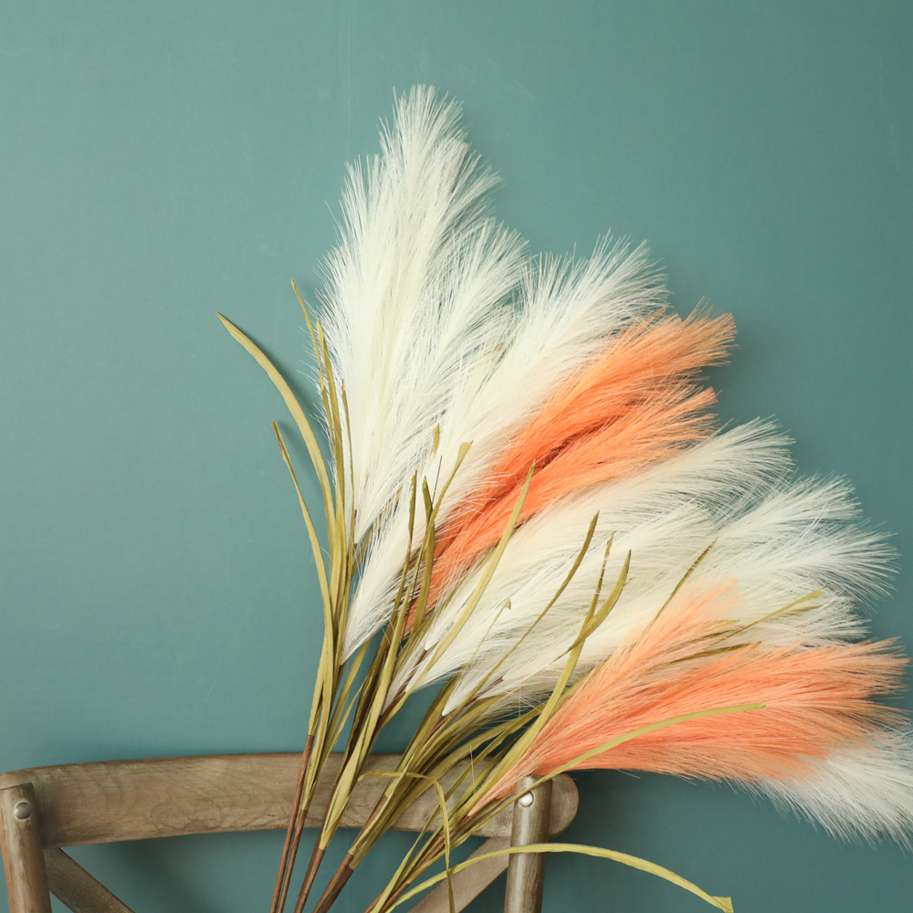 Crafts Reed Grass Ins Style Wholesale Artificial Flower Factory Artificial Flower Green Plant Wedding Cross-Border Decoration Mw09916