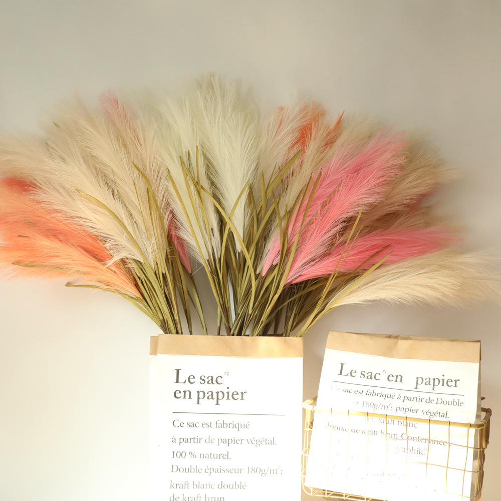 Crafts Reed Grass Ins Style Wholesale Artificial Flower Factory Artificial Flower Green Plant Wedding Cross-Border Decoration Mw09916