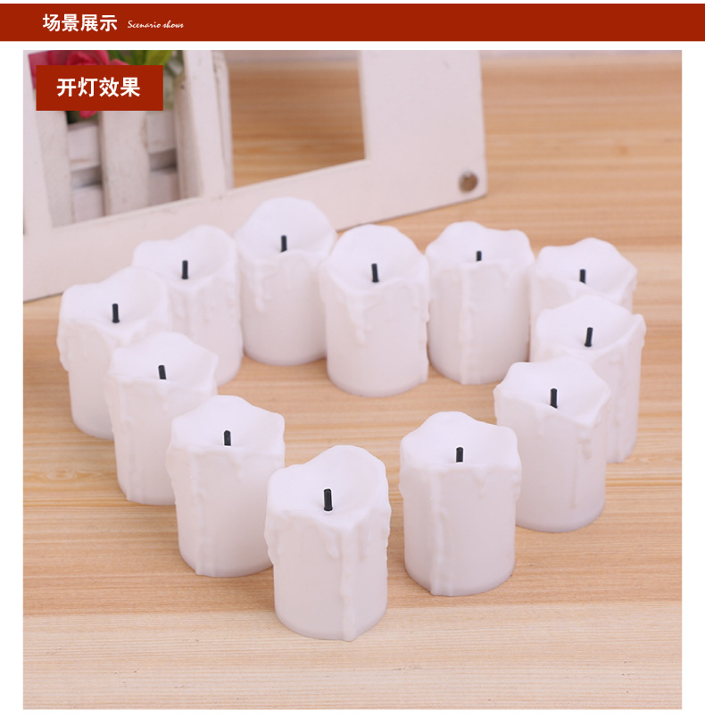 Black Core Tears LED Electronic Candle Light Creative Birthday Wedding Halloween Party Crafts Candle