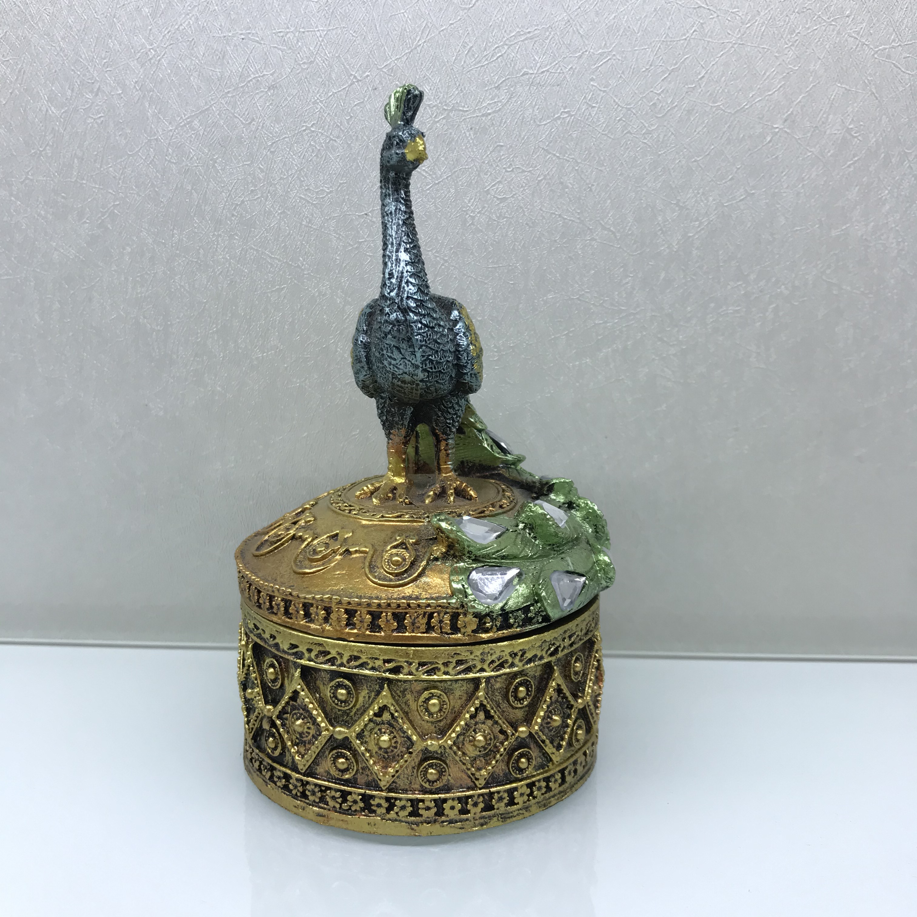 Resin Crafts Peacock Jewelry Box Domestic Ornaments Creative Couple Wedding Ceremony Products Wholesale
