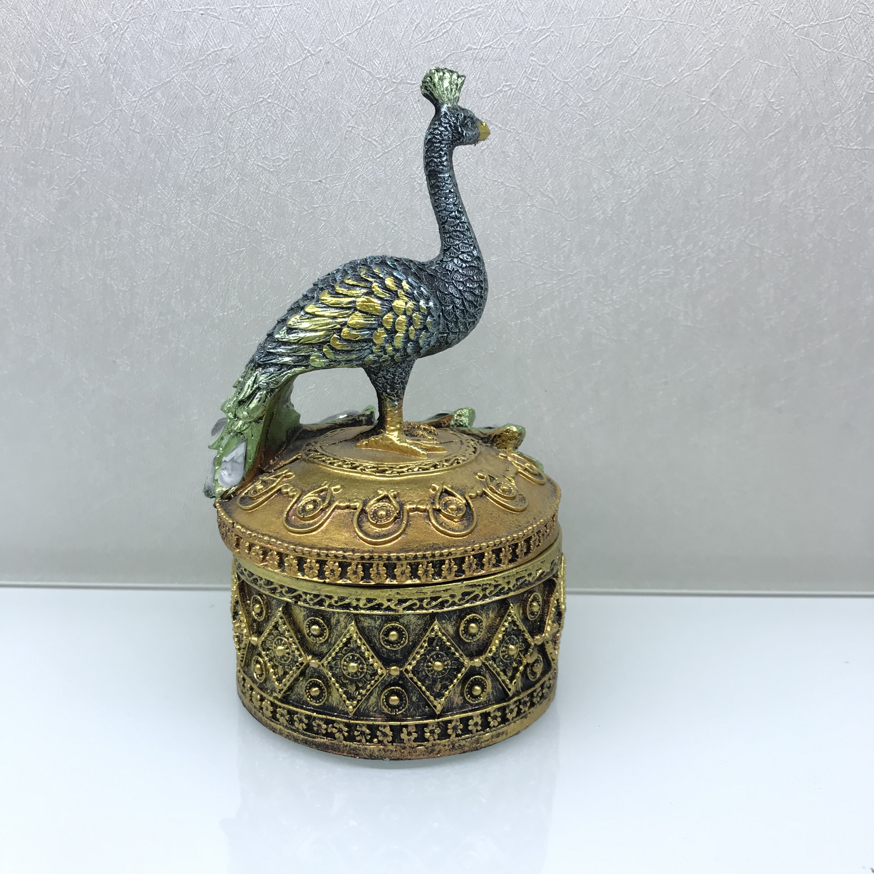 Resin Crafts Peacock Jewelry Box Domestic Ornaments Creative Couple Wedding Ceremony Products Wholesale