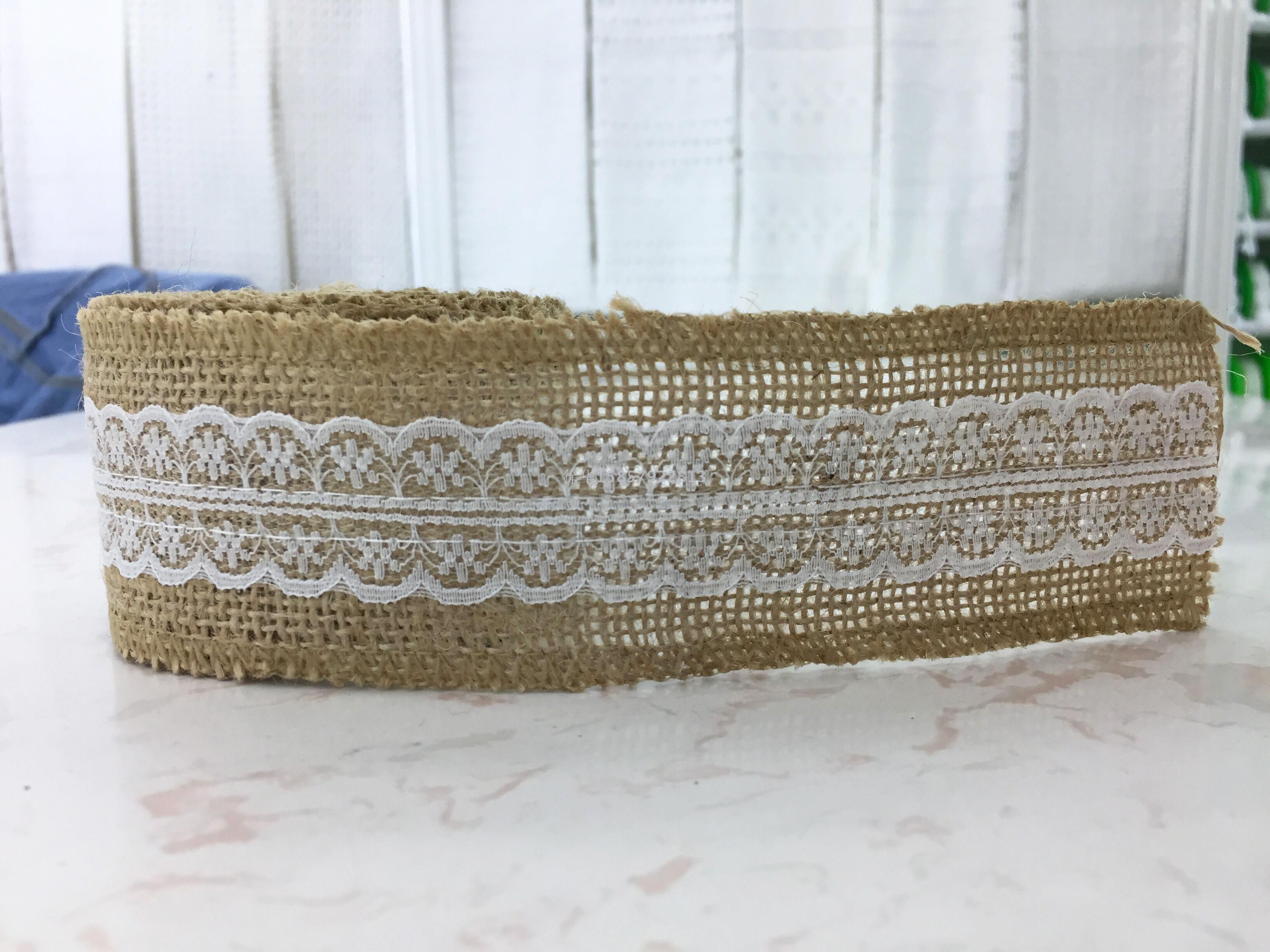 Manufacturers direct lace DIY handmade Christmas wedding crafts lace hemp cloth style variety