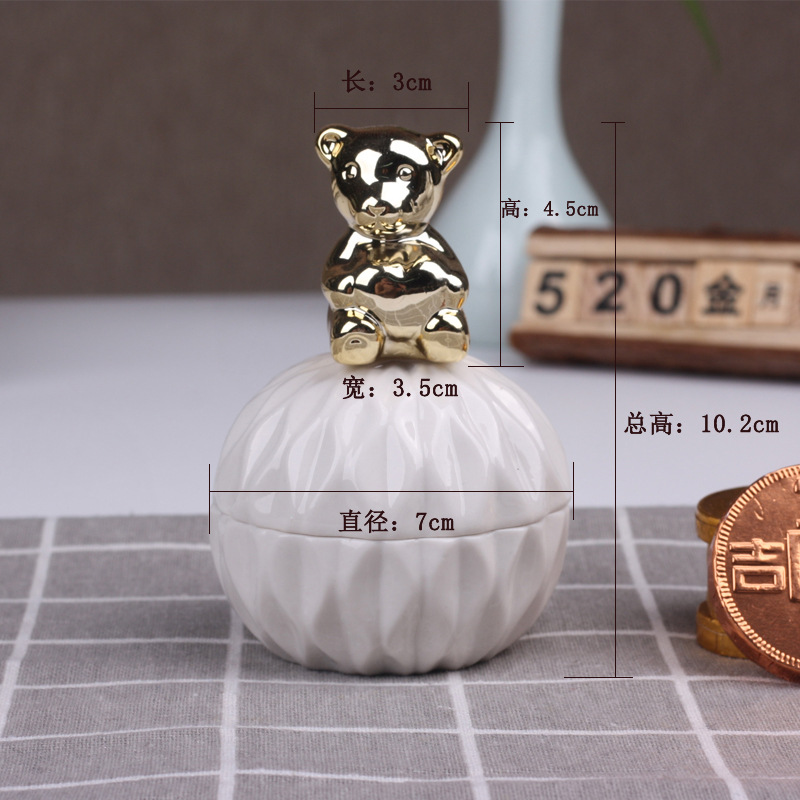 Ceramic storage tank Candy tank Storage tank Electroplating crafts home decoration storage tank wedding jewelry gift box Ceramic storage tank Candy tank Storage tank Electroplating crafts home decoration storage tank wedding jewelry gift box