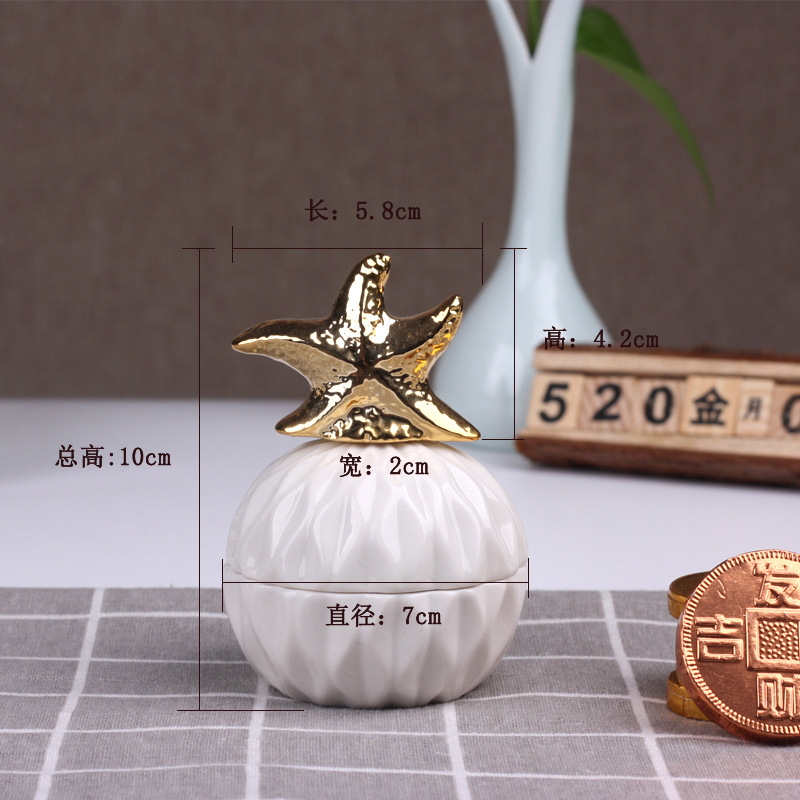 Ceramic storage tank Candy tank Storage tank Electroplating crafts home decoration storage tank wedding jewelry gift box Ceramic storage tank Candy tank Storage tank Electroplating crafts home decoration storage tank wedding jewelry gift box