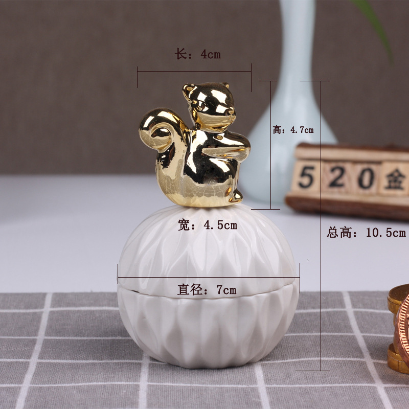Ceramic storage tank Candy tank Storage tank Electroplating crafts home decoration storage tank wedding jewelry gift box Ceramic storage tank Candy tank Storage tank Electroplating crafts home decoration storage tank wedding jewelry gift box