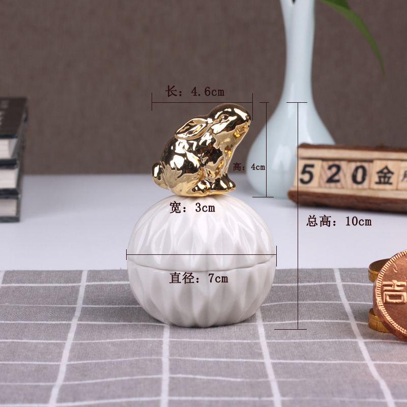 Ceramic storage tank Candy tank Storage tank Electroplating crafts home decoration storage tank wedding jewelry gift box Ceramic storage tank Candy tank Storage tank Electroplating crafts home decoration storage tank wedding jewelry gift box