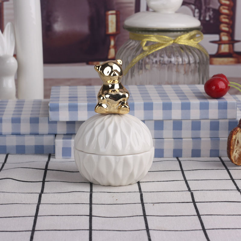 Ceramic storage tank Candy tank Storage tank Electroplating crafts home decoration storage tank wedding jewelry gift box Ceramic storage tank Candy tank Storage tank Electroplating crafts home decoration storage tank wedding jewelry gift box