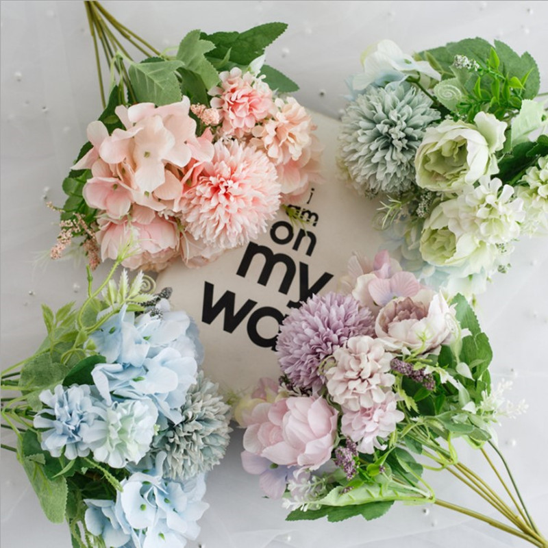 Nordic Ins Artificial Rose Wedding Bouquet Bunches Wedding Shooting Props Floral Wedding ornaments