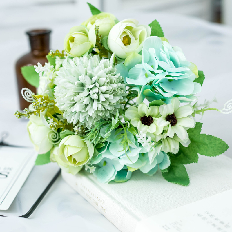 Nordic Ins Artificial Rose Wedding Bouquet Bunches Wedding Shooting Props Floral Wedding ornaments